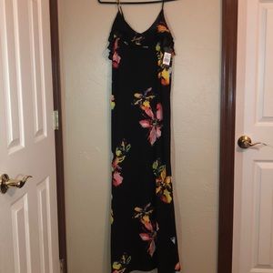 Black floral maxi dress
